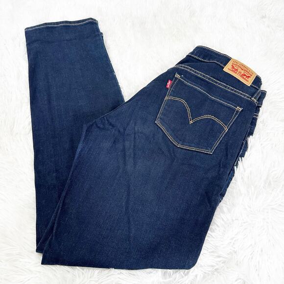 Levi’s 712 Slim Women’s Jeans Size 30 - 10 Dark Wash Stretch Denim Mid Rise - Picture 1 of 10